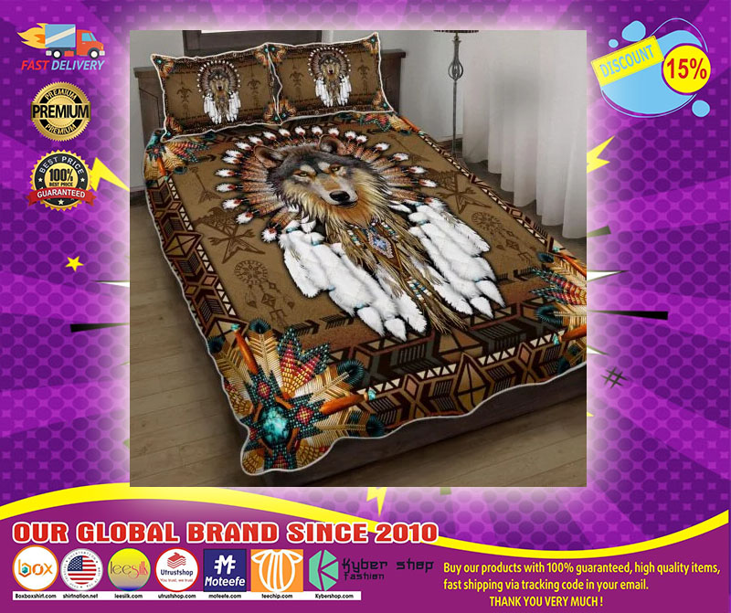 Native american wolf spirit bedding set1 1