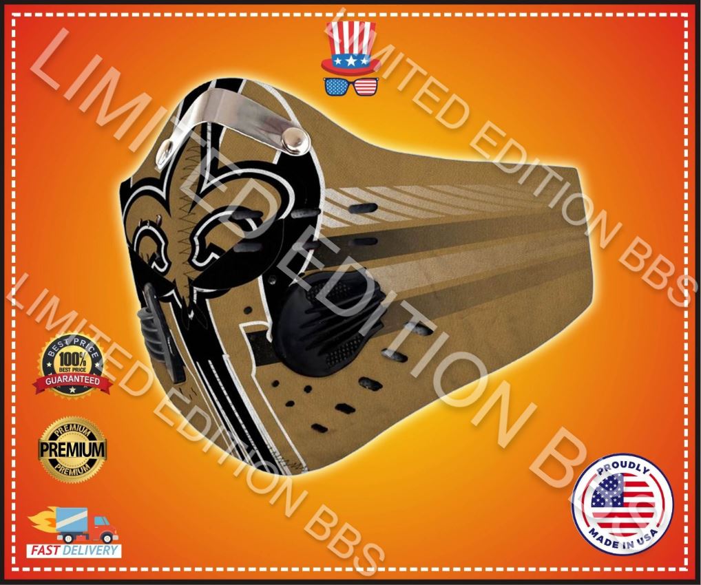 New Orleans saints filter face mask