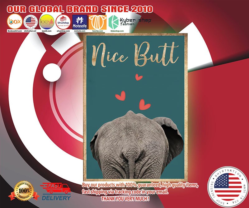 Nice butt Elephant poster