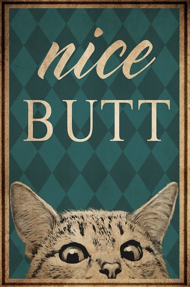 Nice butt cat poster