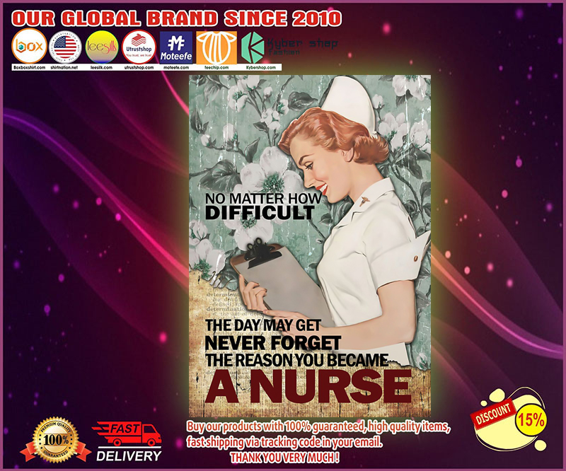 The day may get never forget the reason you became a nurse poster