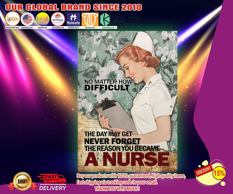 The day may get never forget the reason you became a nurse poster