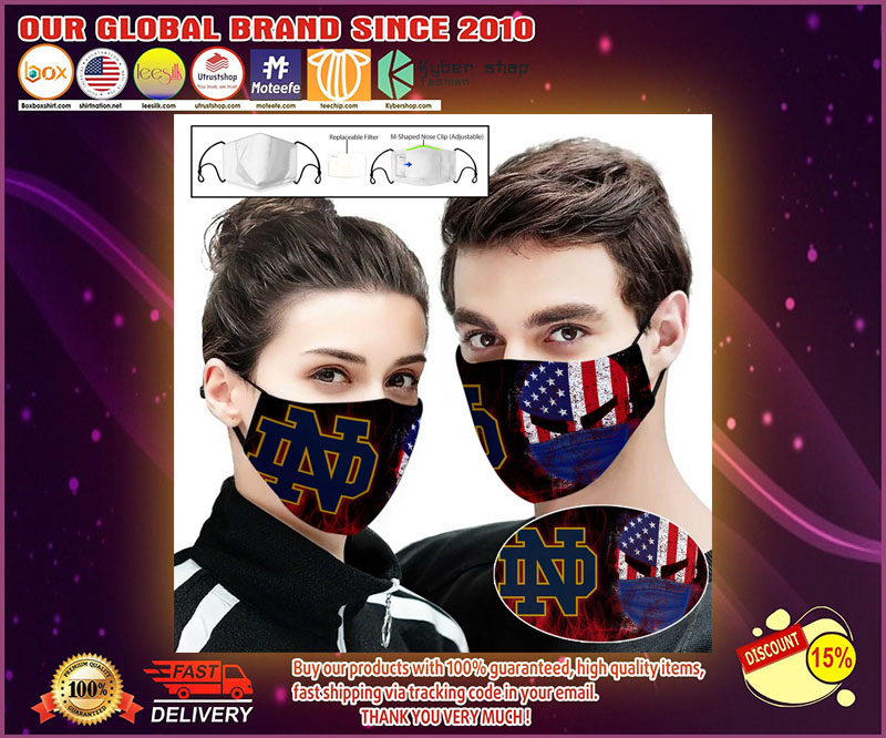 Notre Dame Fighting Irish football face mask