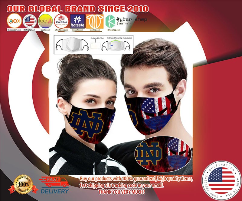 Notre Dame Fighting Irish football face mask