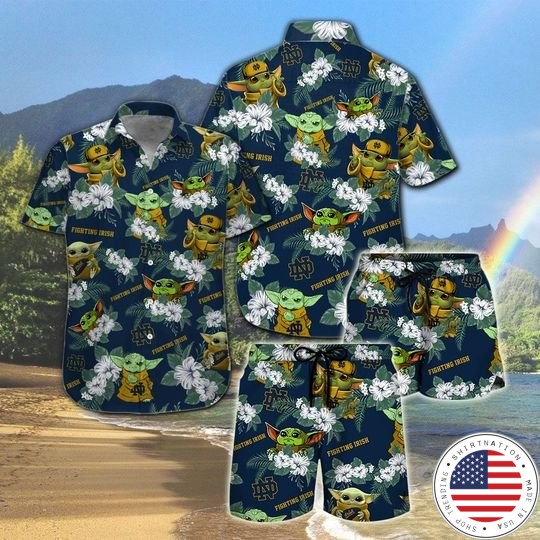 Nottre Dame Fighting Irish Yoda Hawaiian And Beach Short1