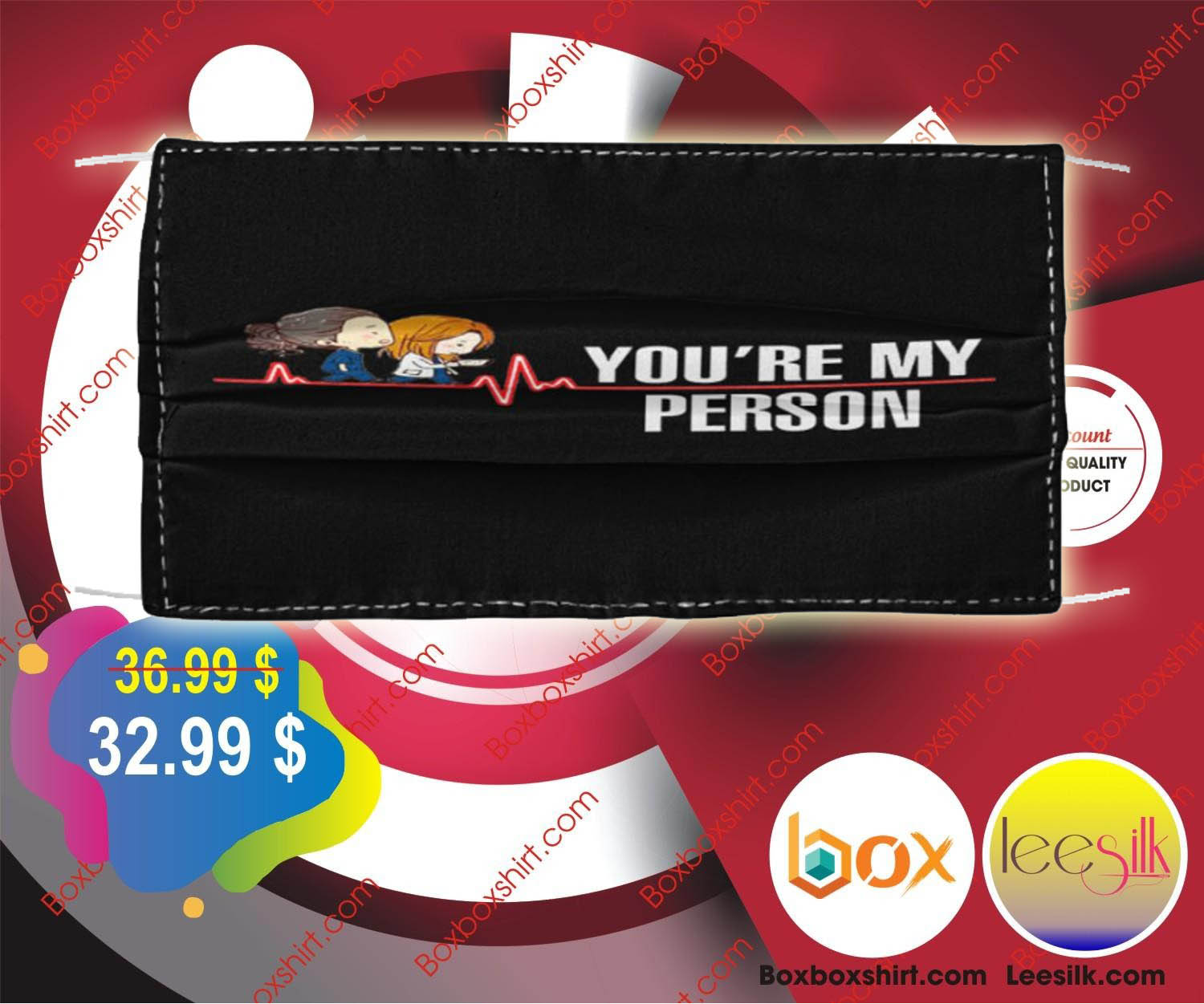 Nurse You are my person cloth fabric face mask