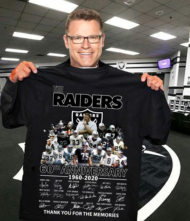 Oakland Raiders 60th anniversary 1960 2020 shirt