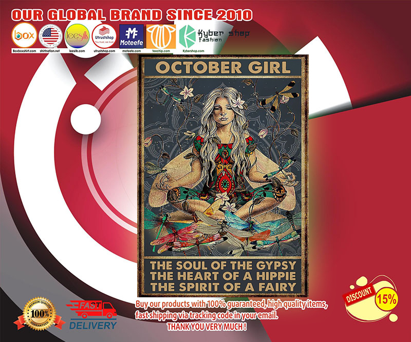 October the soul of the gypsy the heart of a hippie poster