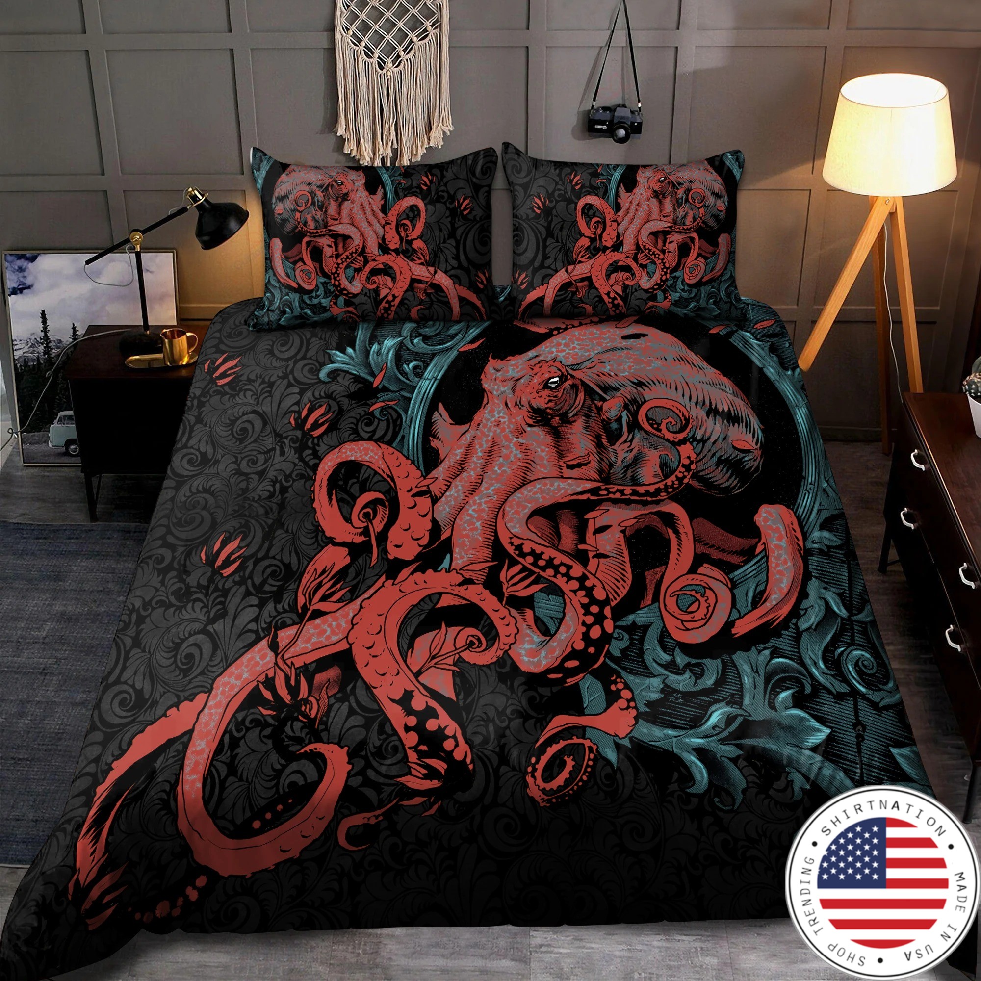 Octopus Gothic bedding set