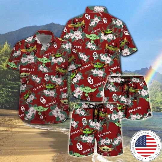 Oklahoma Sooners And Yoda Hawaiian And Beach Short1