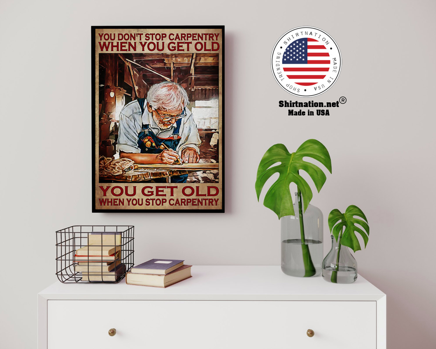 Old man You dont stop carpentry when you get old poster 14