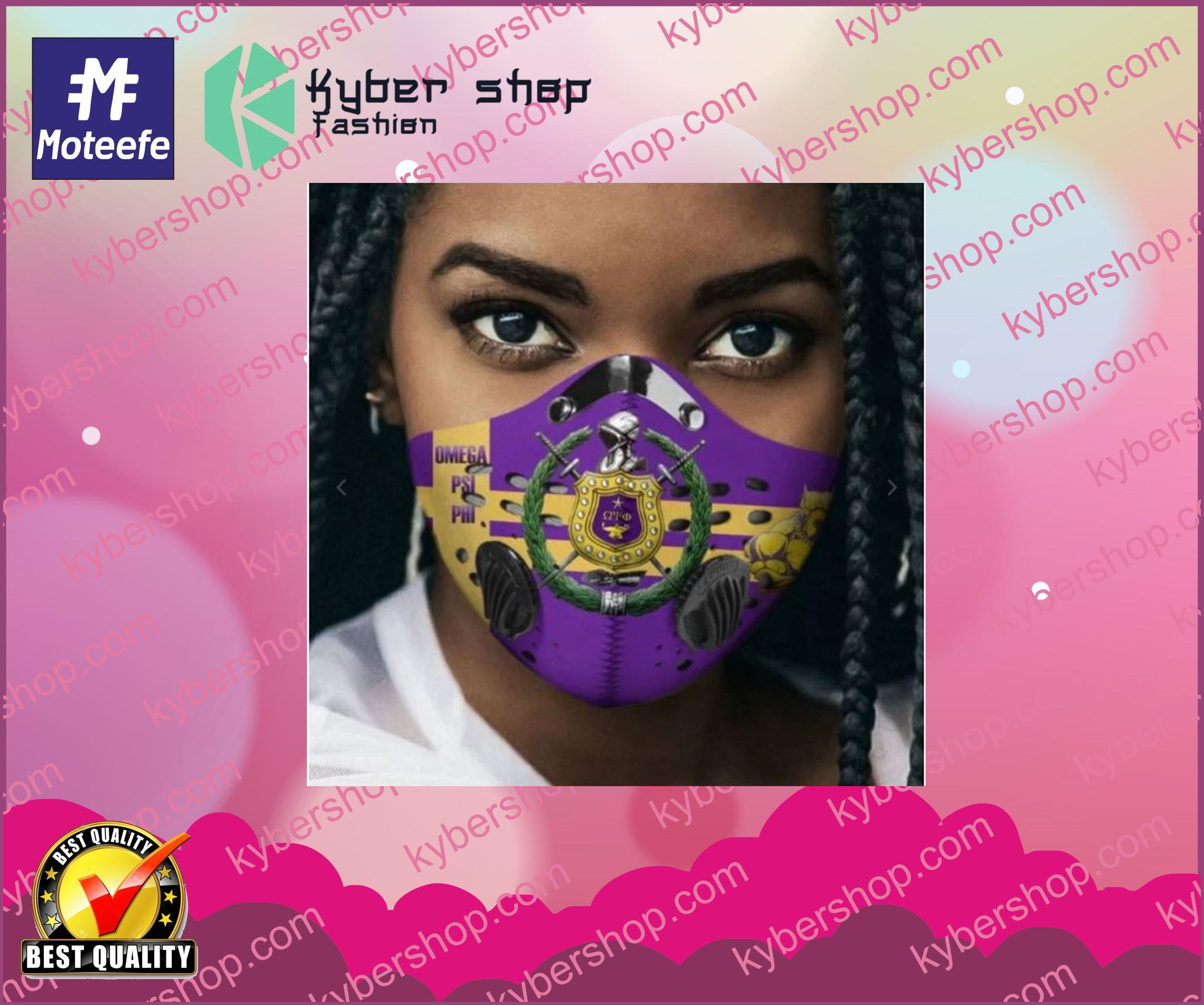 Omega Psi Phi filter face mask