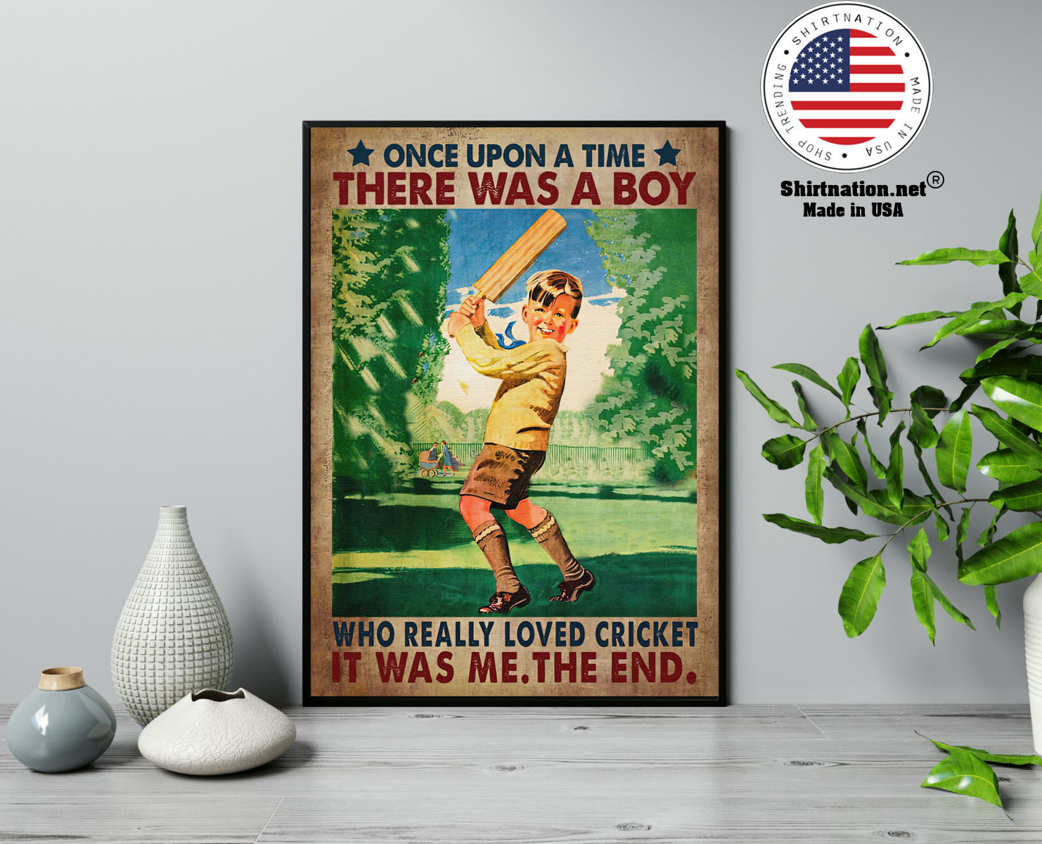 Once upon a time there was a boy who really loved cricket poster 13