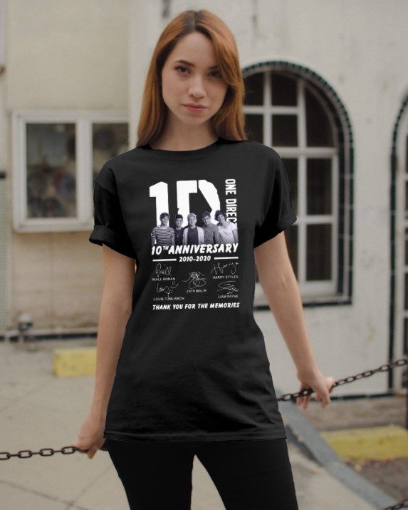 One direction 10th anniversary 2010 2020 shirt