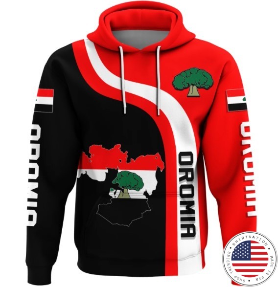 Oromia flag maps 3D hoodie 5