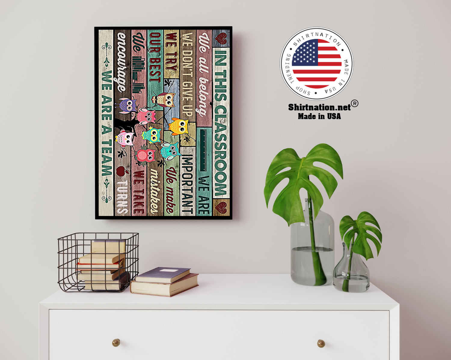 Owl Teachers in this classroom we are a team poster 14