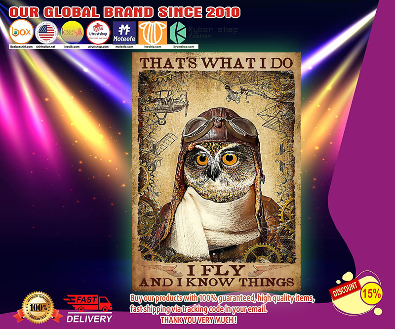 Owl that's what I do I fly and I know things poster