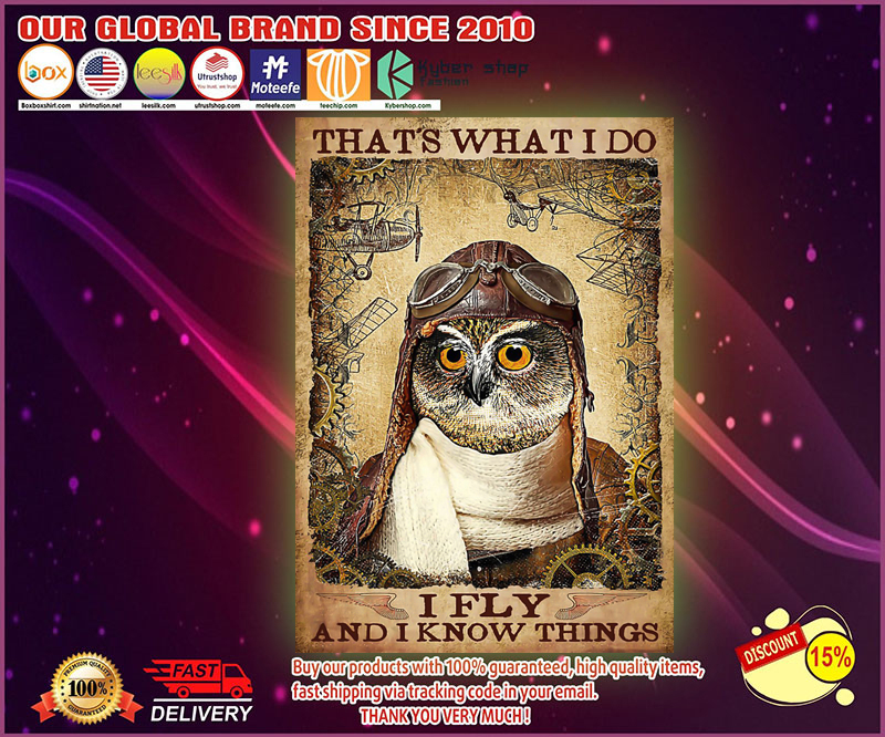 Owl that's what I do I fly and I know things poster