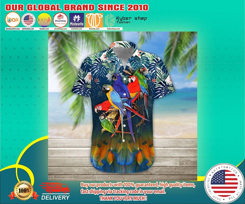 Parrot 3d hawaiian shirt