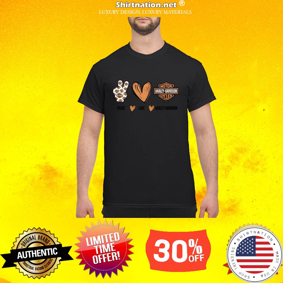 Peace love Harley-Davidson t shirt
