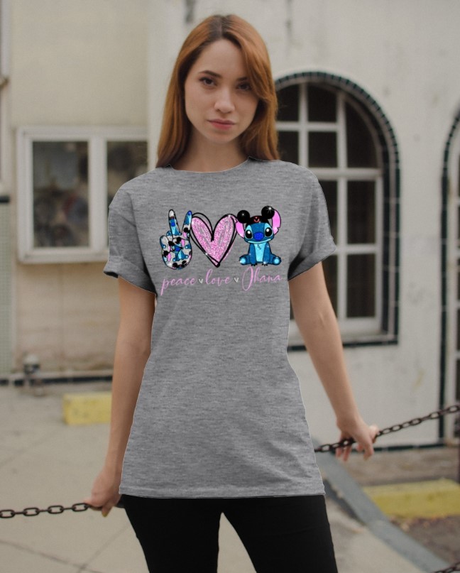 Peace love stitch ohana shirt