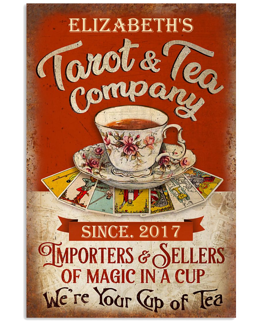 Personalized Tarot and tea company importers and sellers of magic in a cup poster