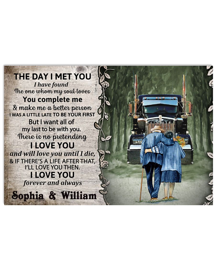 Personalized Truck The day I met you I custom name poster