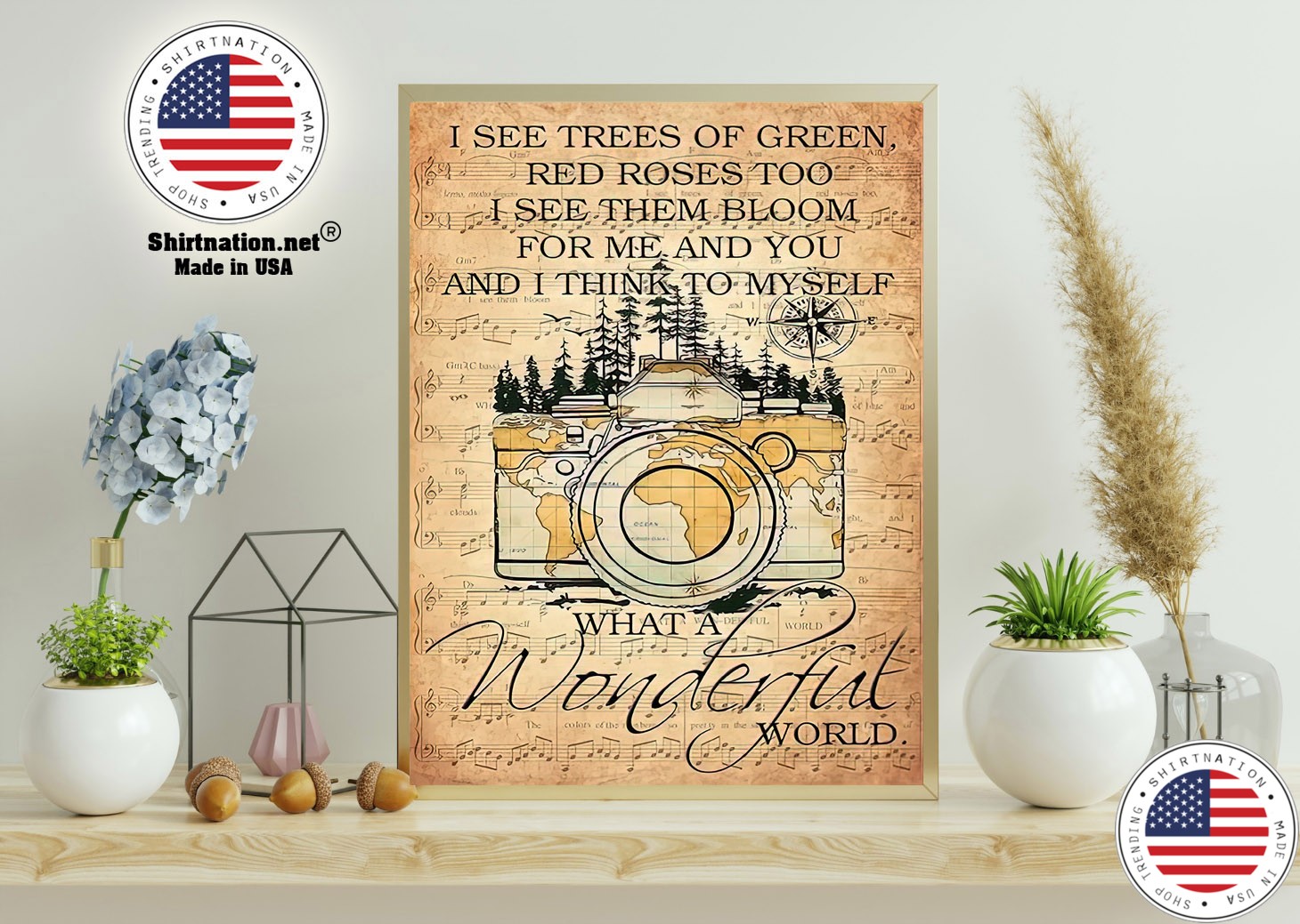 Photography I see trees of green red roses too I see them bloom for me and you poster 11