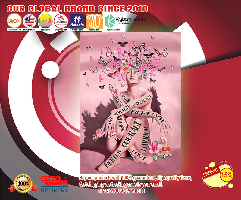 Pink Autism Awareness Survivor Life strength unbreakable belive fight faith poster