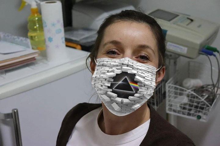 Pink floyd 3d wall face mask