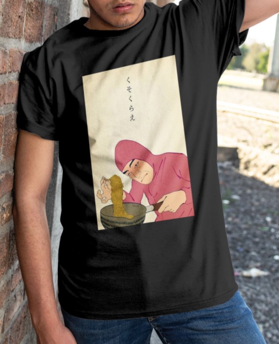 Pink guy cook ramen shirt