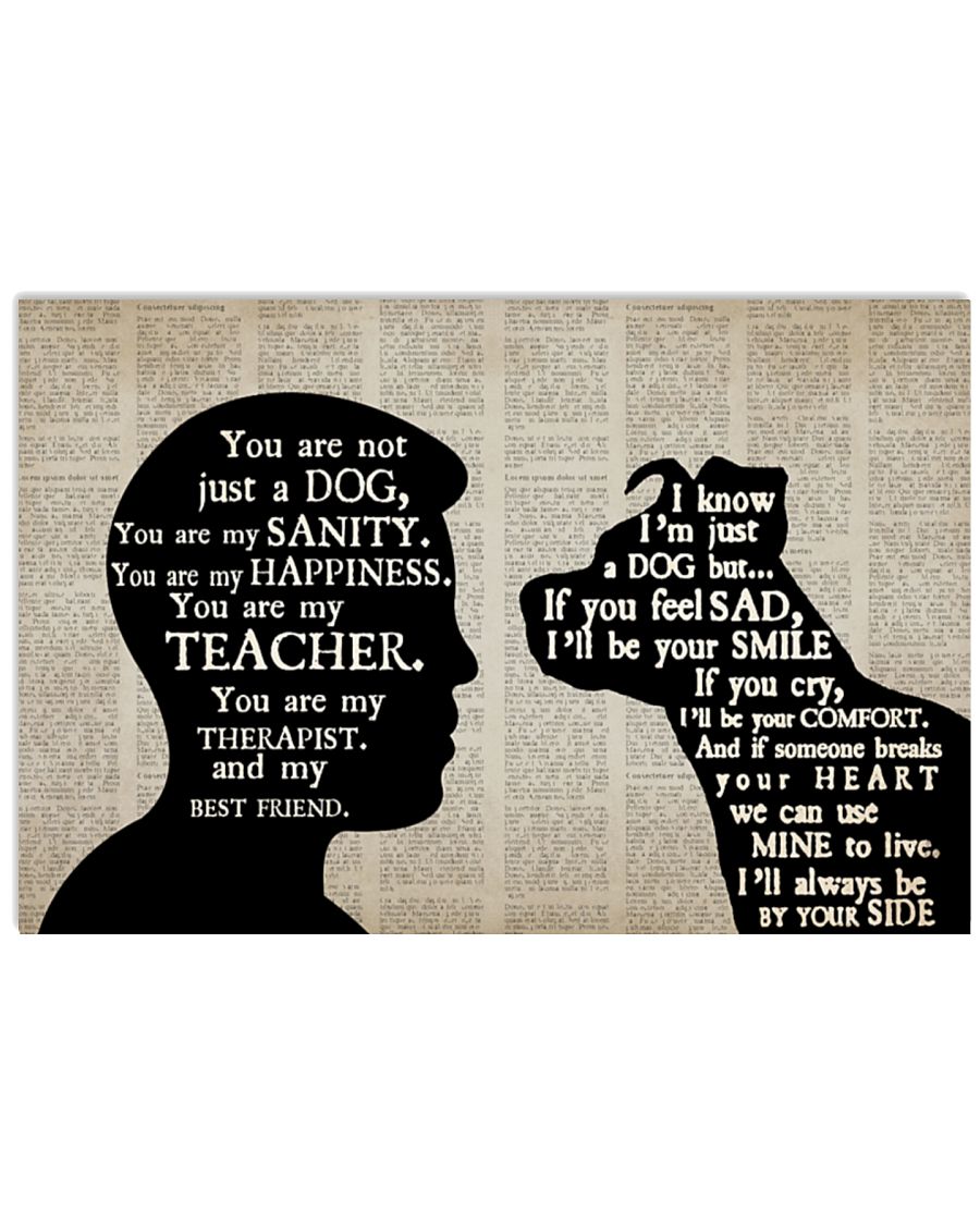 Pitbull and boy therapist best friend poster