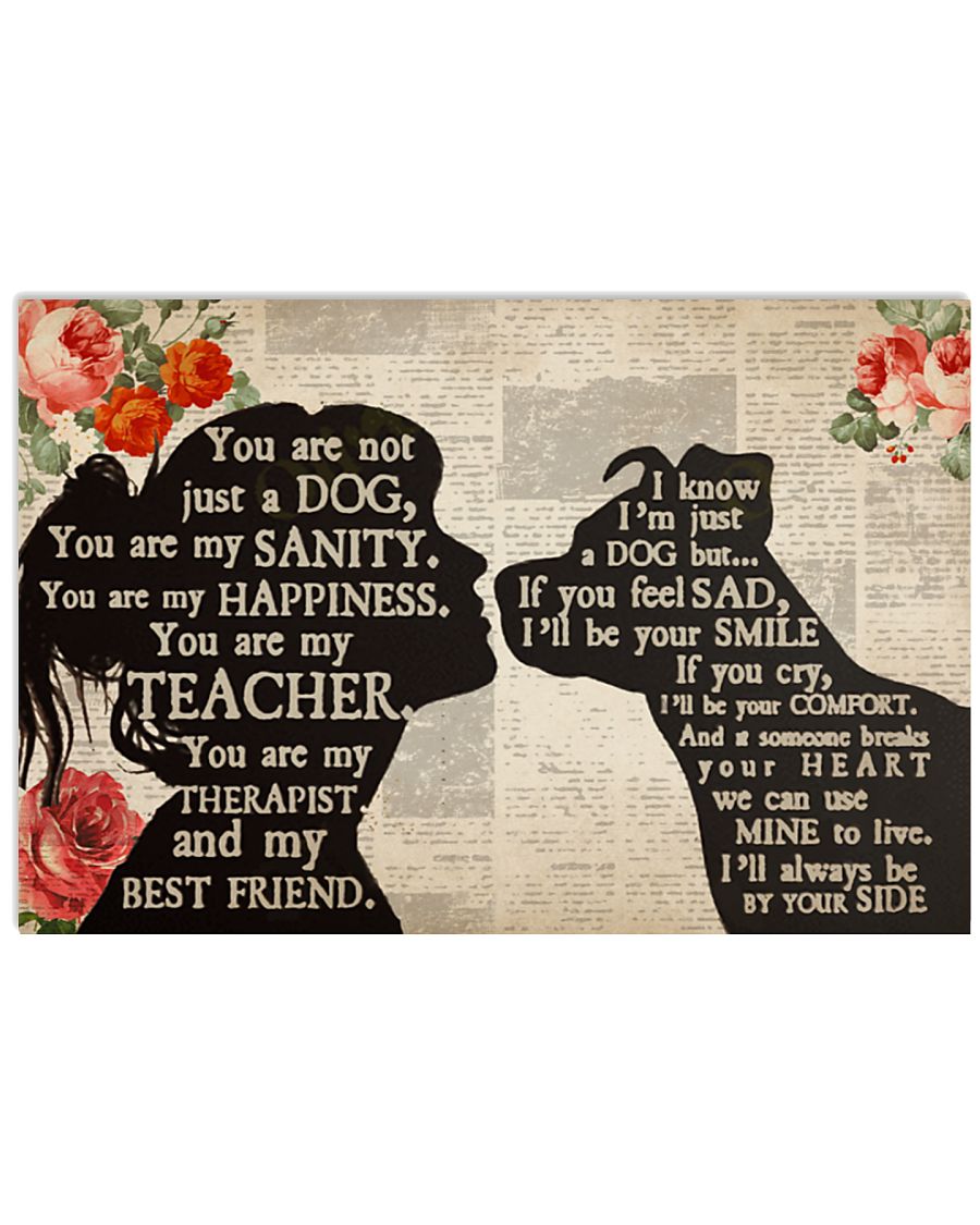 Pitbull and girl you are not dog my sanity my happiness poster