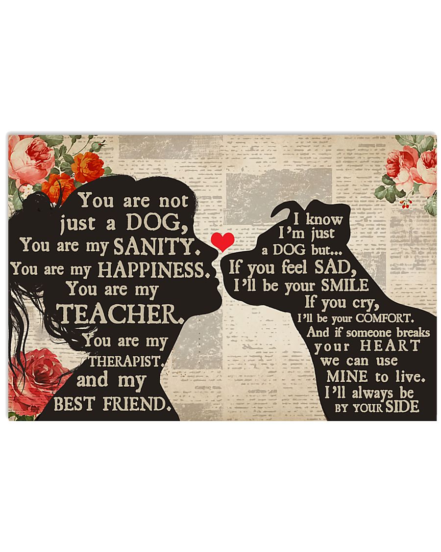 Pitbull dog and girl therepist you are not just a dog poster