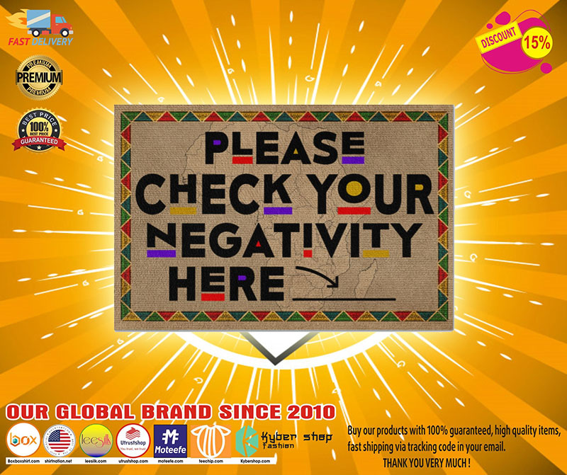 Please check your negativity here doormat2
