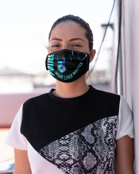 Police blue lives matter face mask