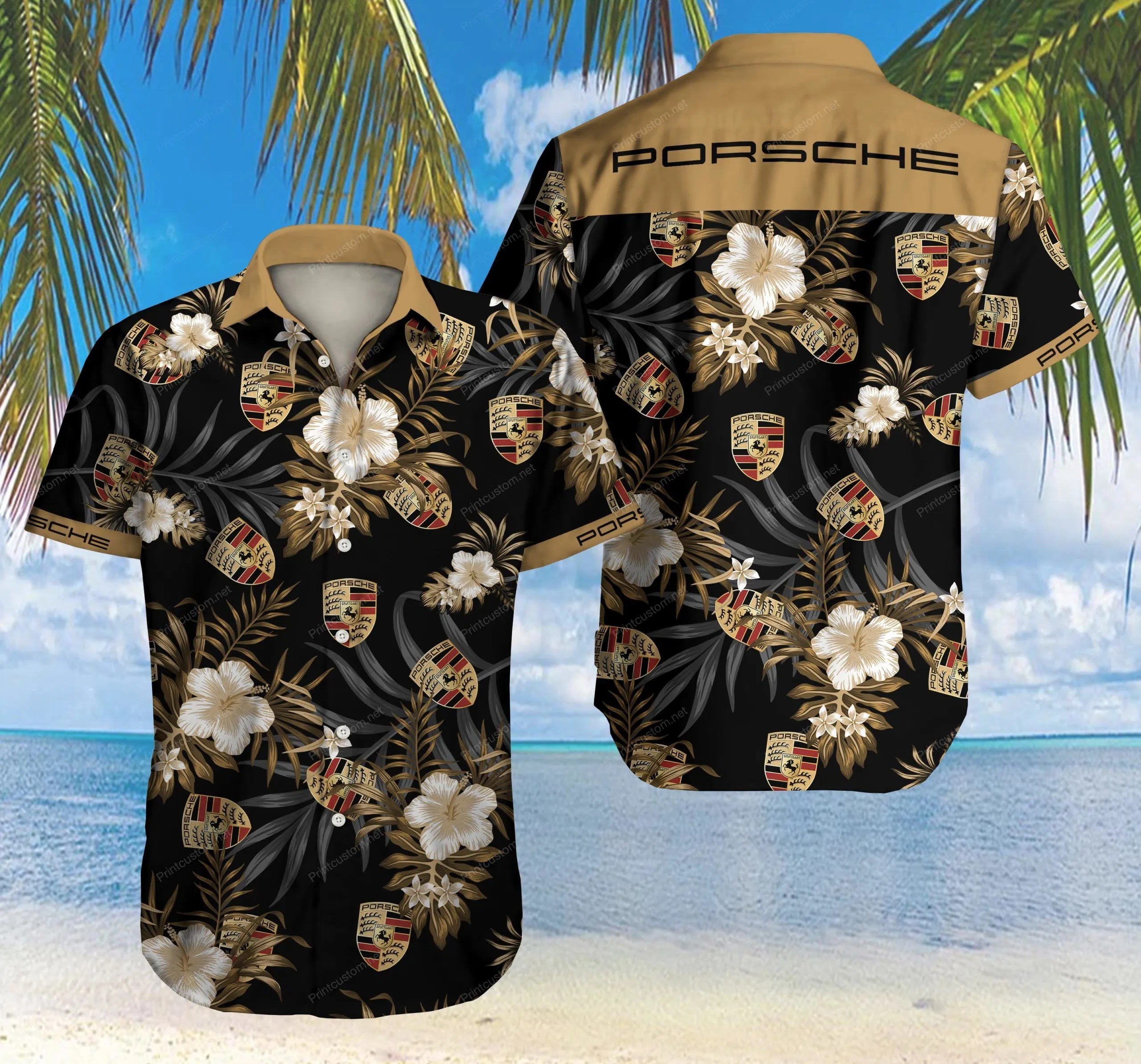 Porsche hawaiian shirt