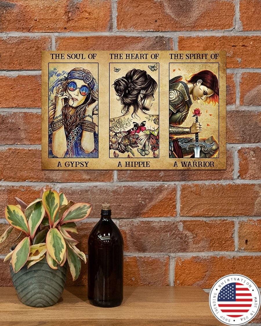 Poster The soul of a gypsy the heart of a hippie the spirit of a warrior
