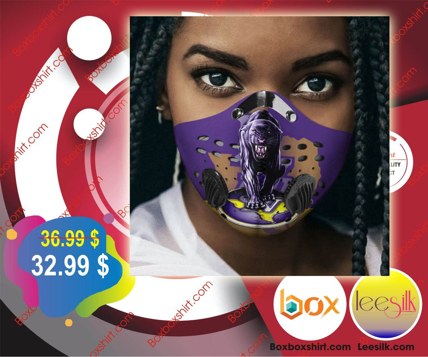 Prairie view A and M university filter face mask