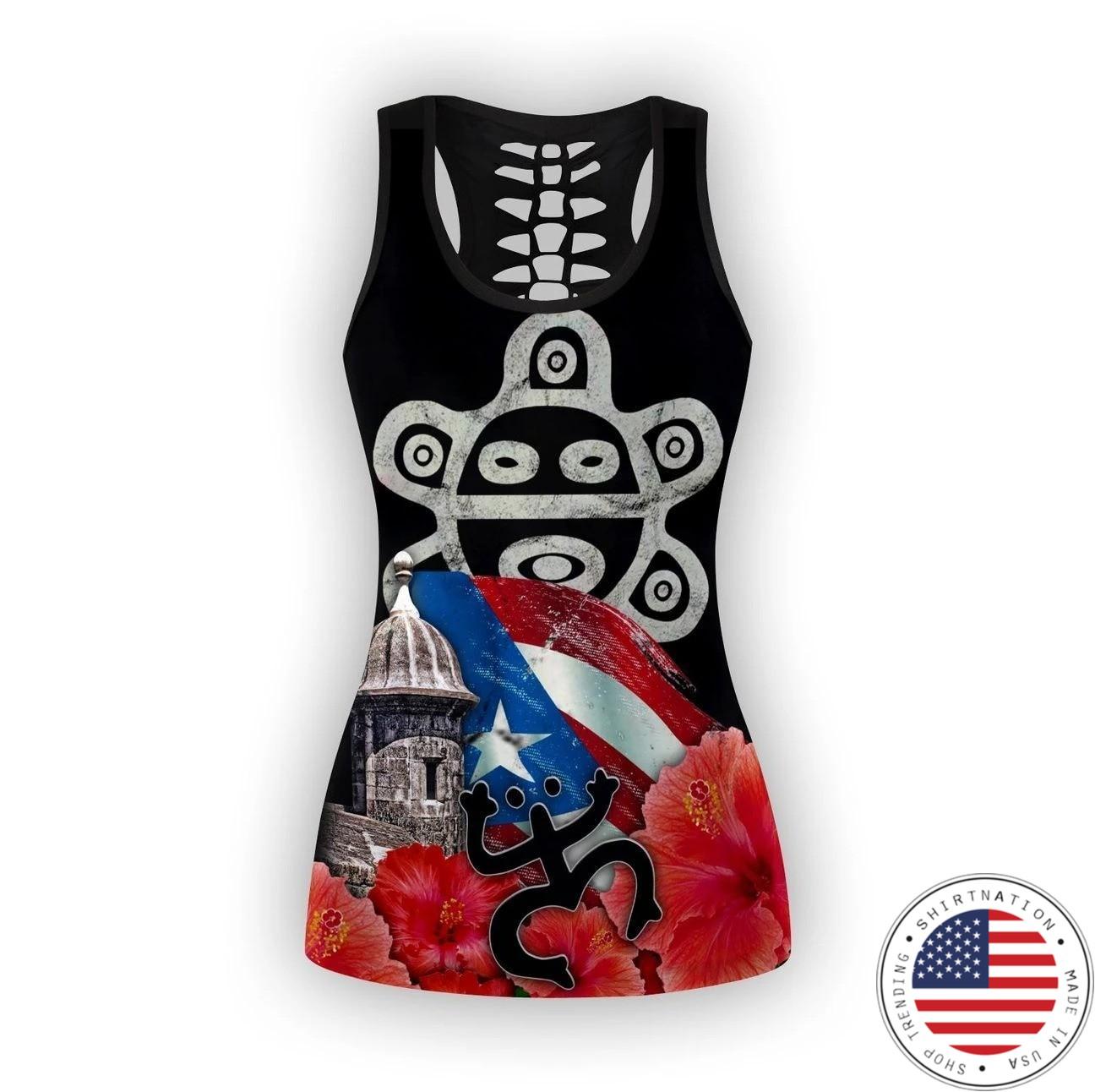 Puerto rice sol taino outfit legging and tank top2