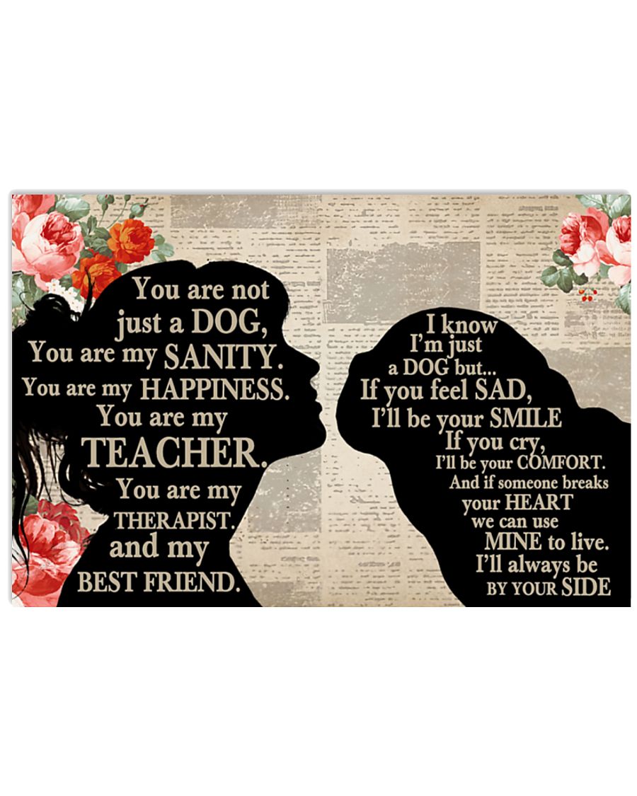 Pug girl therapist best friend poster