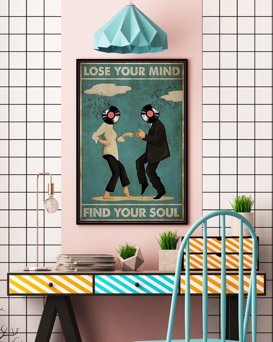 Pulp fiction dance lose your mind find your soul poster