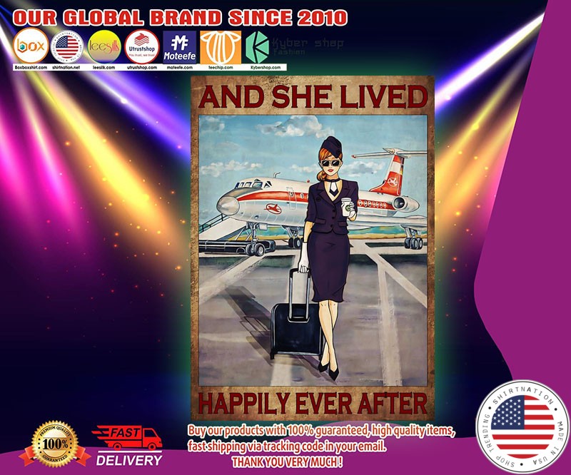 And she lived happily ever after flight attendant poster