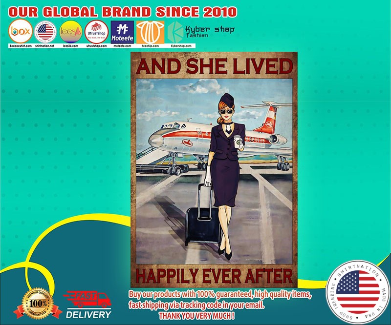 A flight attendant and she lived happily ever after poster