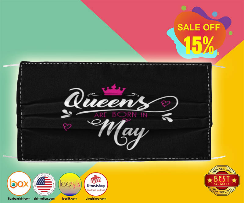 Queens are born in May face mask