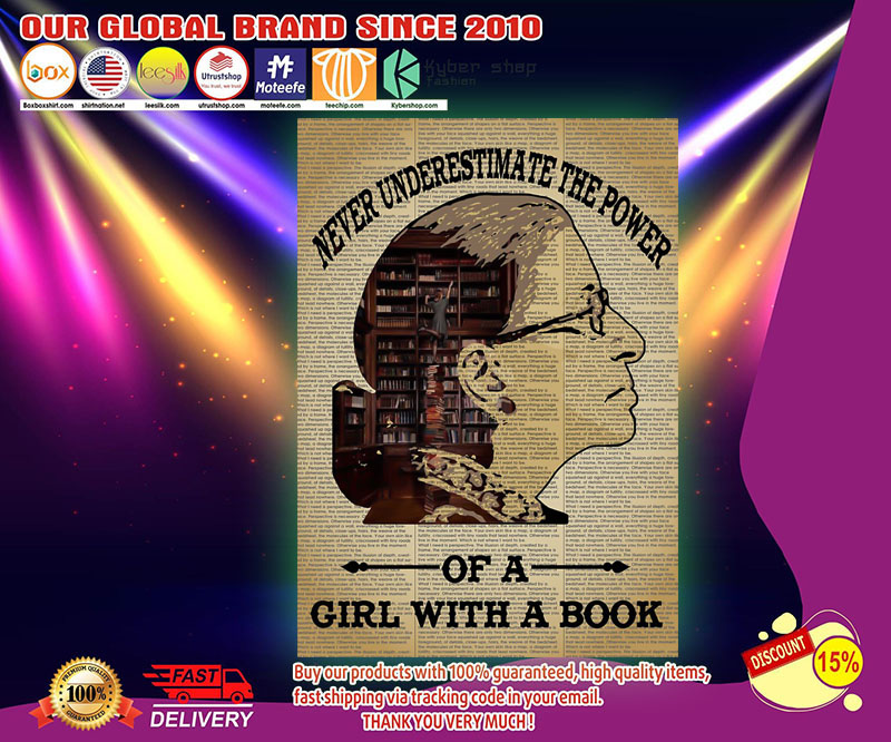 RBG Ruth Bader never underestimate the power of a girl with a book poster