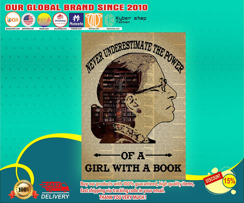 Ruth Bader never underestimate the power of a girl with a book poster
