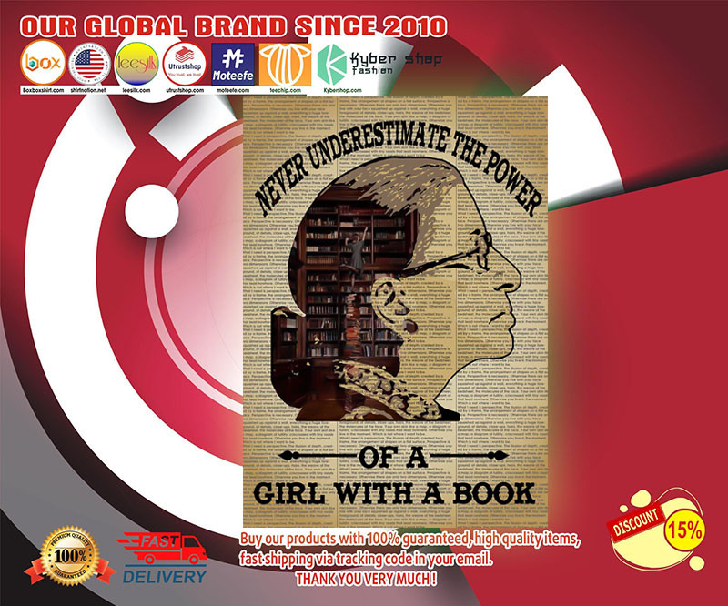 RBG Ruth Bader never underestimate the power of a girl with a book poster