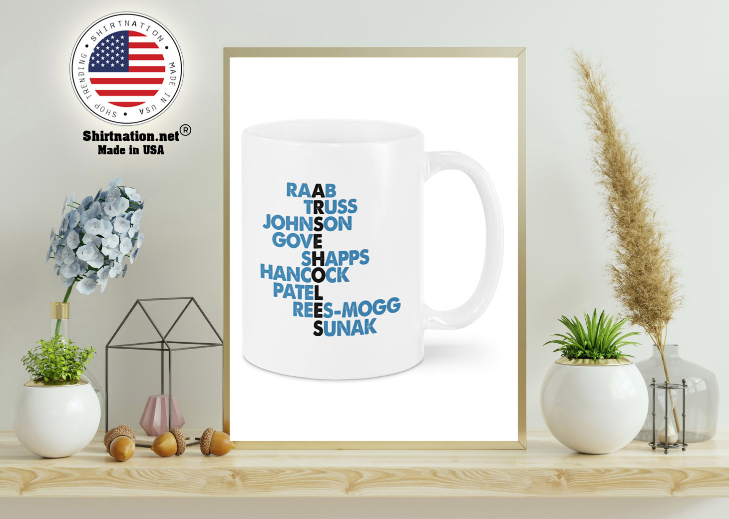 Raab truss johnson gove shapps hancock patel rees mogs sunak mug 11