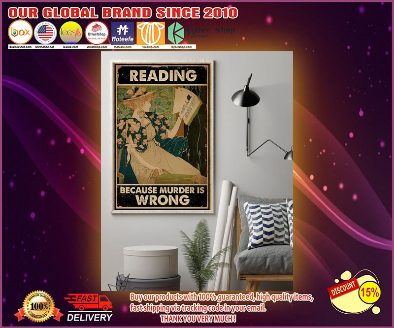 Reading because murder is wrong poster